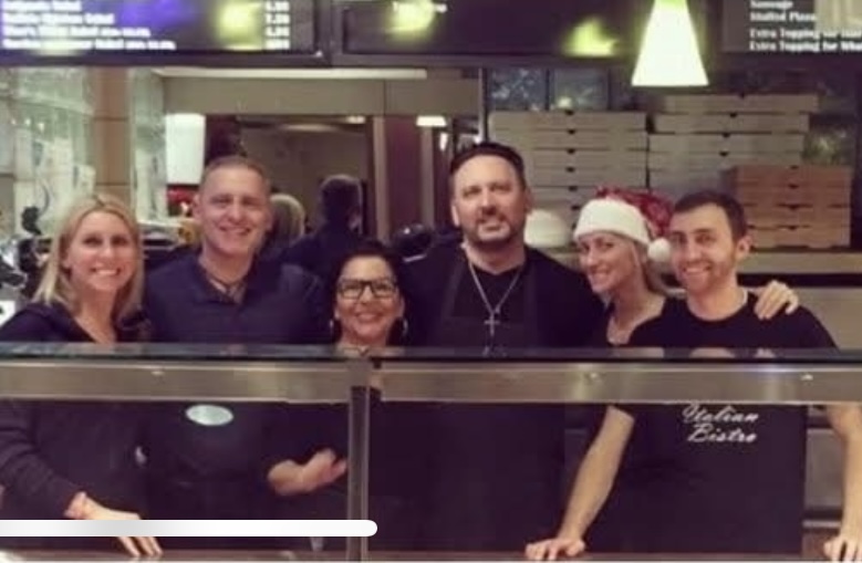 2016 — Buonsante family photo — Dino's Pizza, Wyoming Valley Mall food court