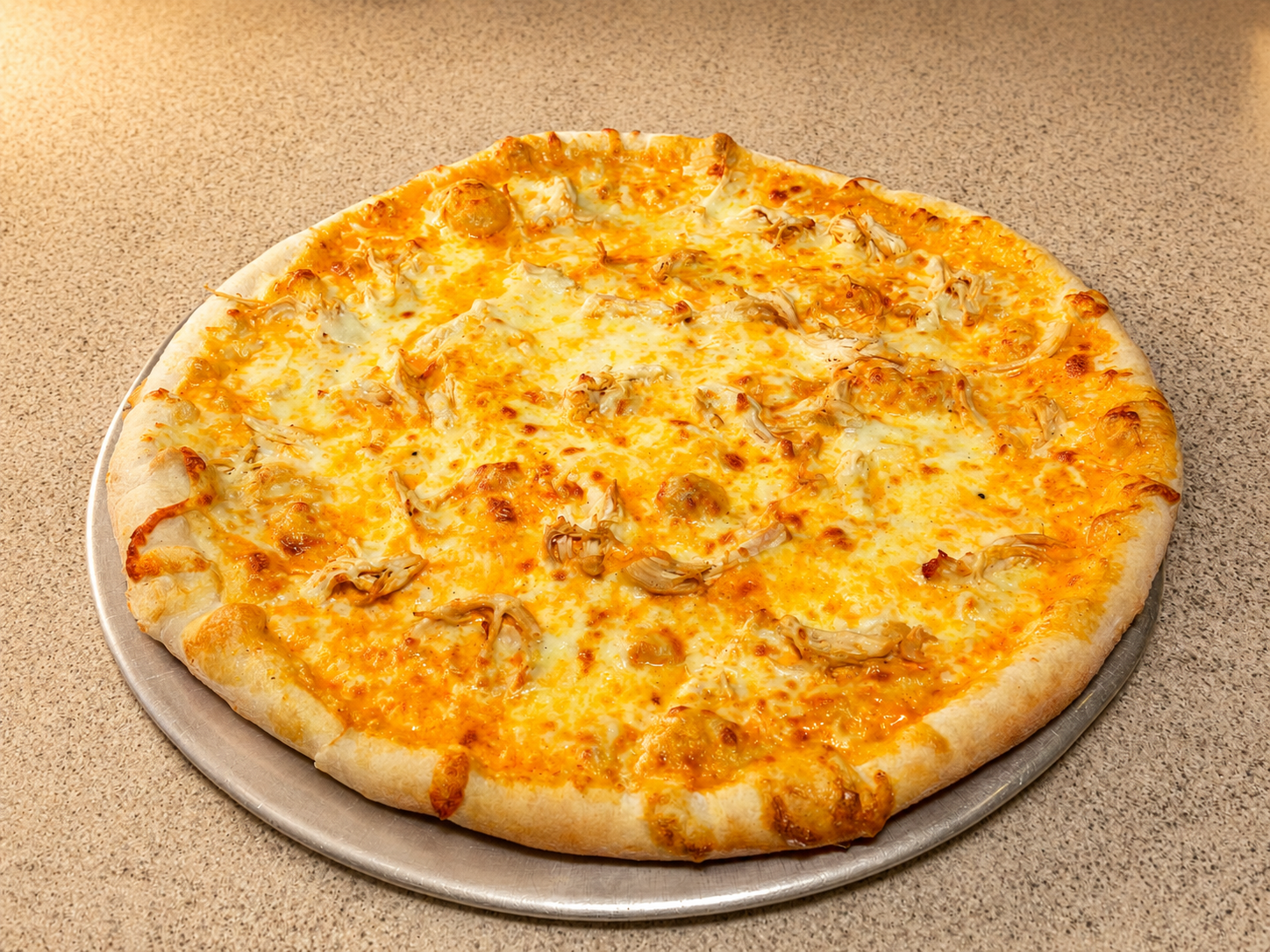 Buffalo chicken wing pizza